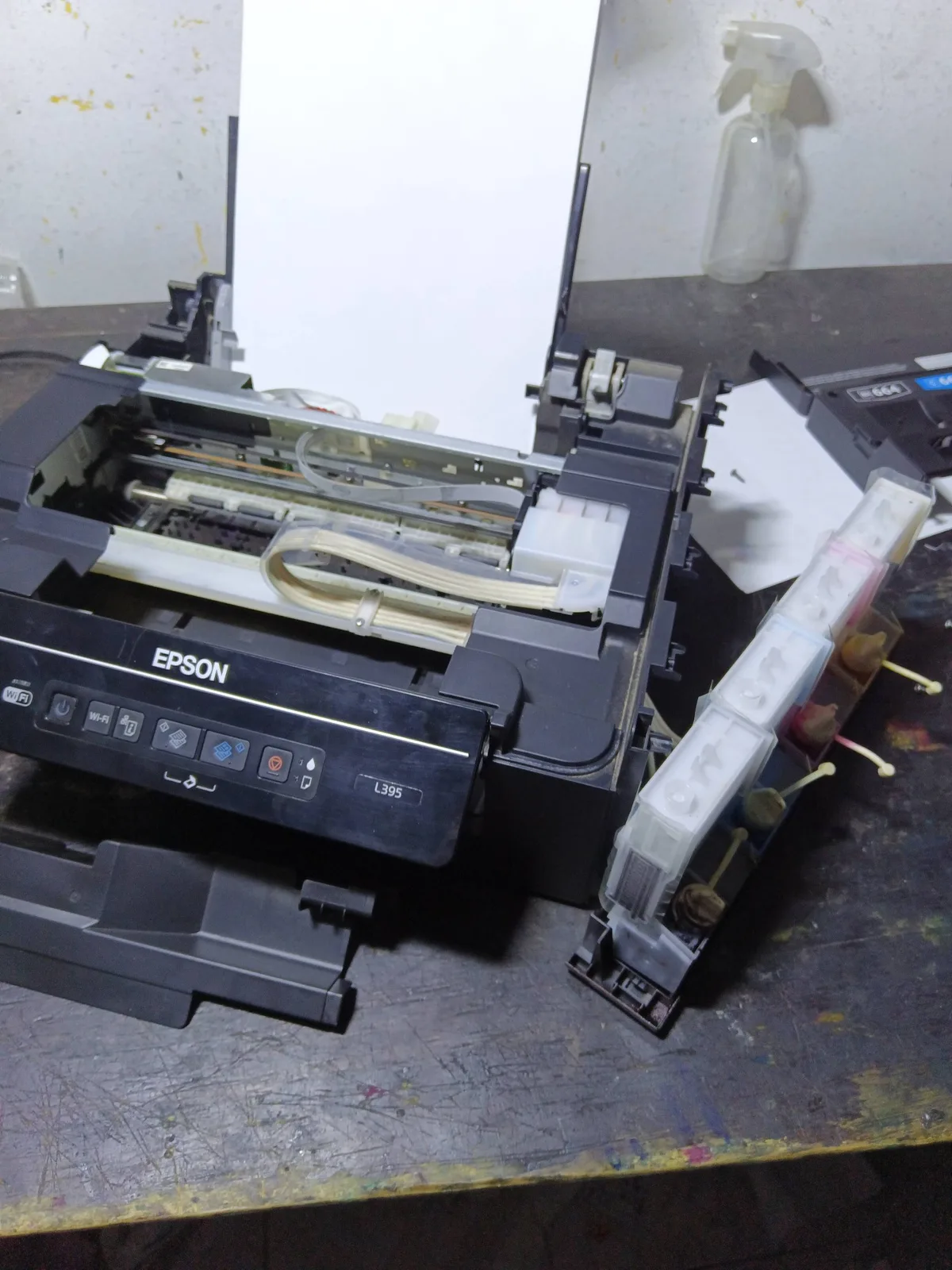 Epson L395 — Página de diagnóstico sin negro — Ciselaptop Oaxaca