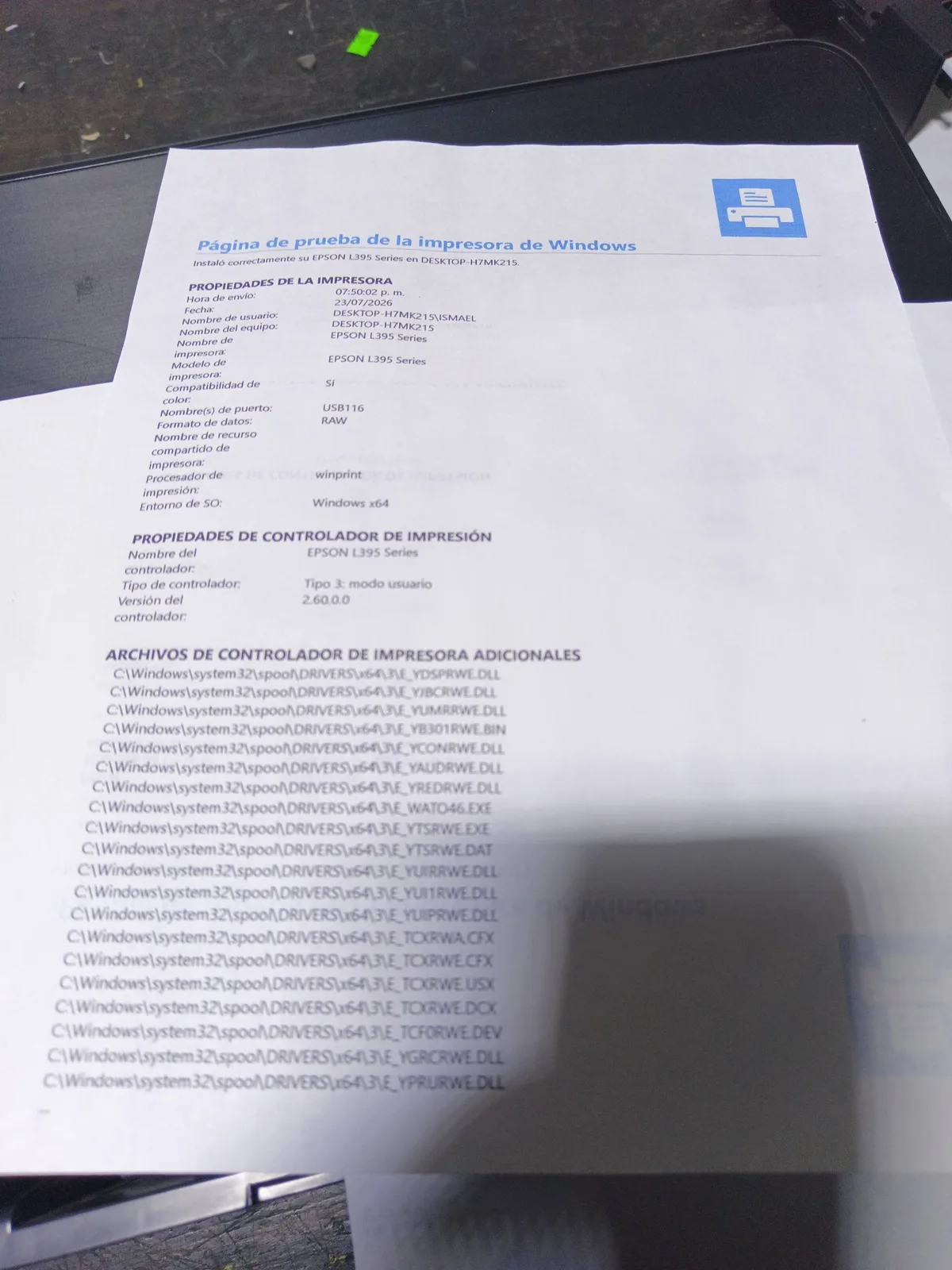 Epson L395 — Limpieza del cabezal — Ciselaptop Oaxaca