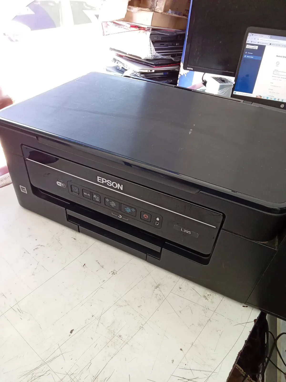 Epson L395 no imprime negro — Purgado mangueras y cabezales Oaxaca | Ciselaptop