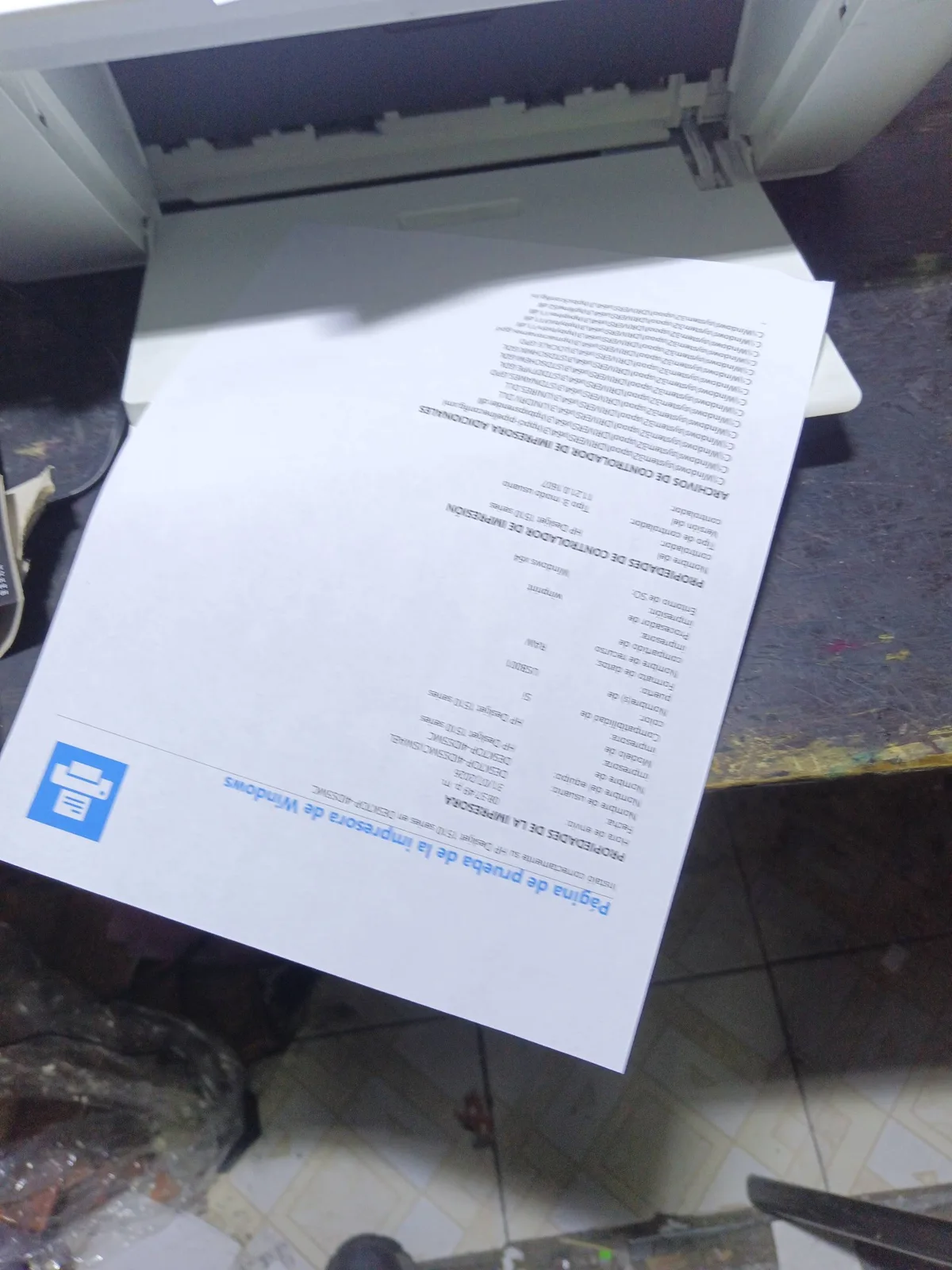HP 1512 alineación de cabezales