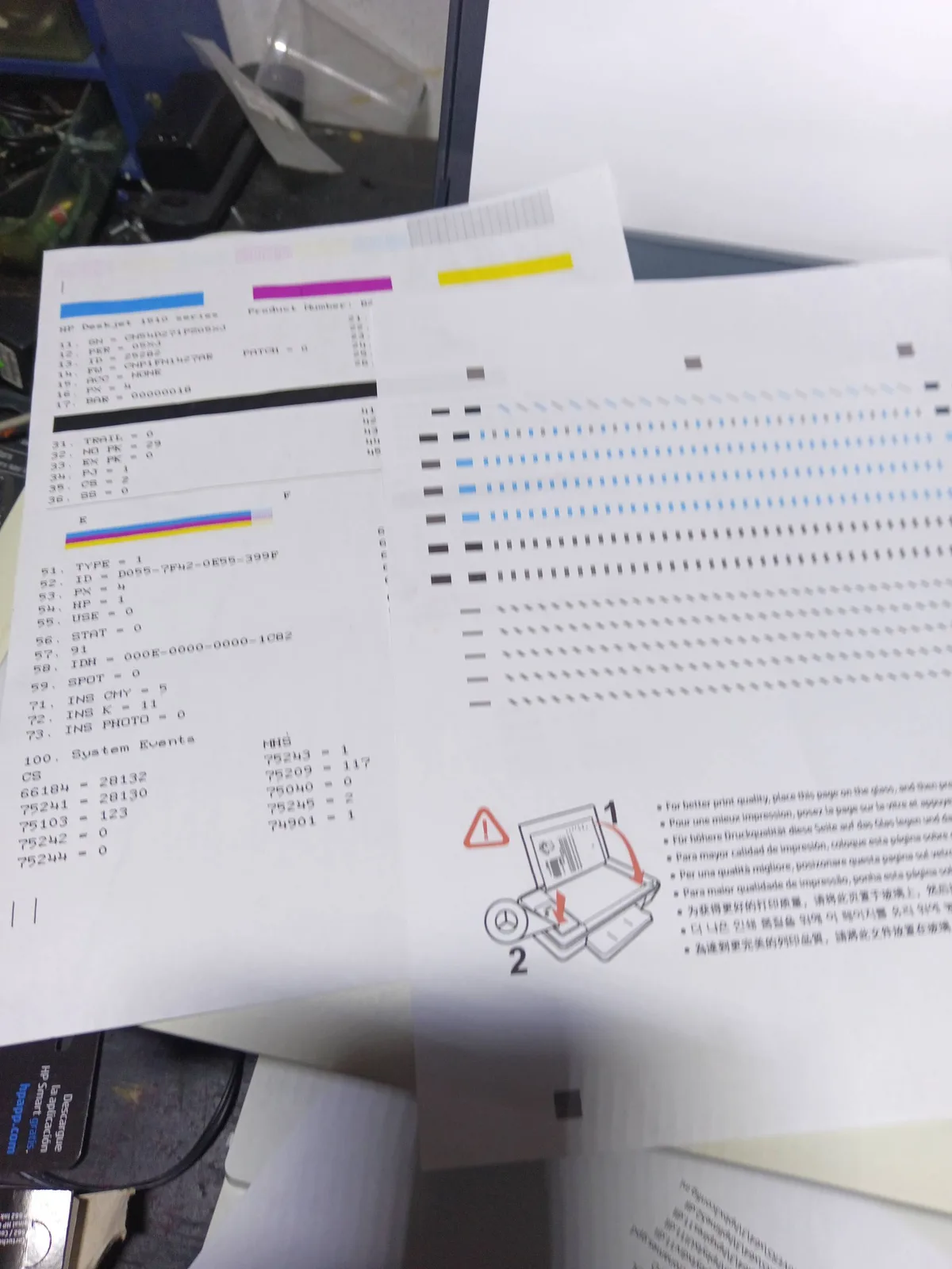 HP 1512 prueba de impresión
