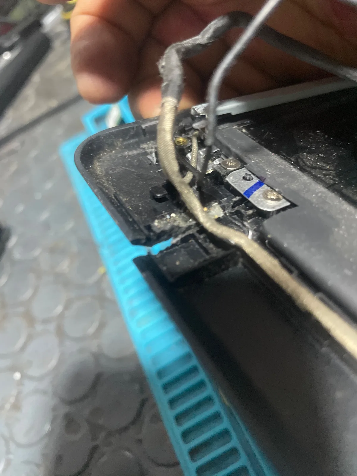 HP laptop — proceso de reparación