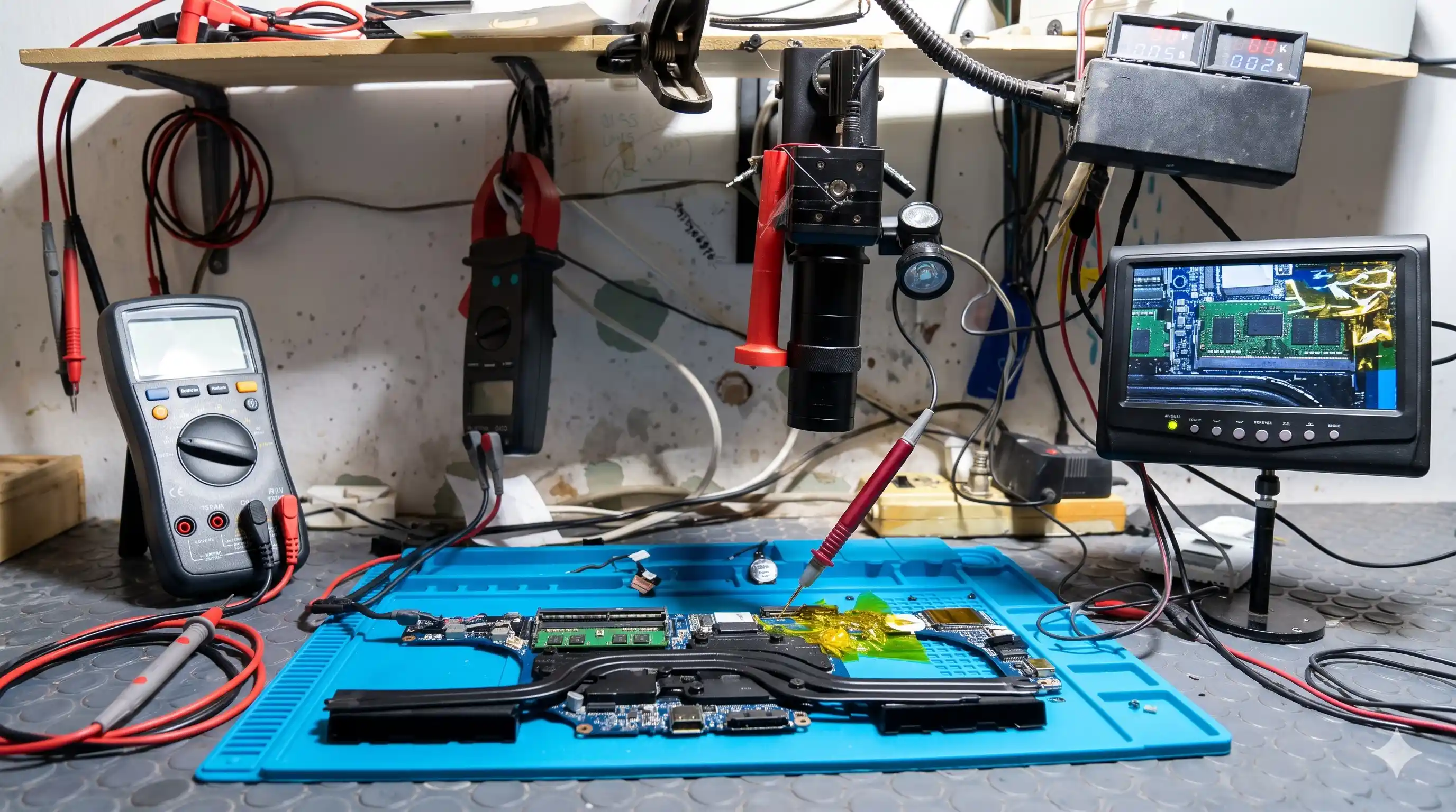 Reparación de placa base de laptop a nivel componente con microscopio en Cise Laptop